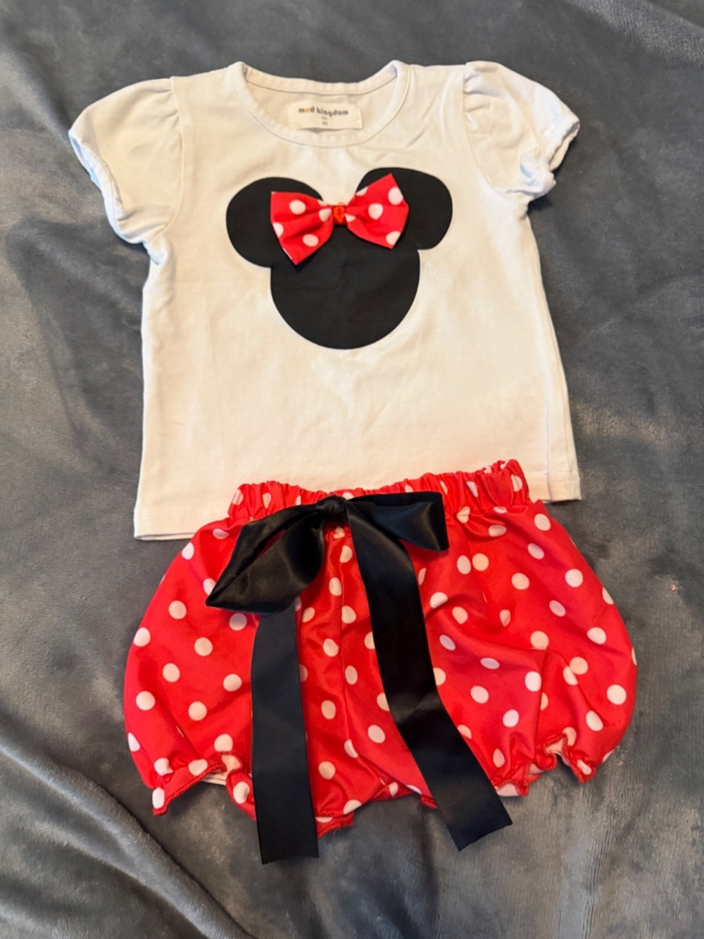 Mud Kingdom Girls Size 80 Minnie Inspired Polka Dot 2 Piece Set